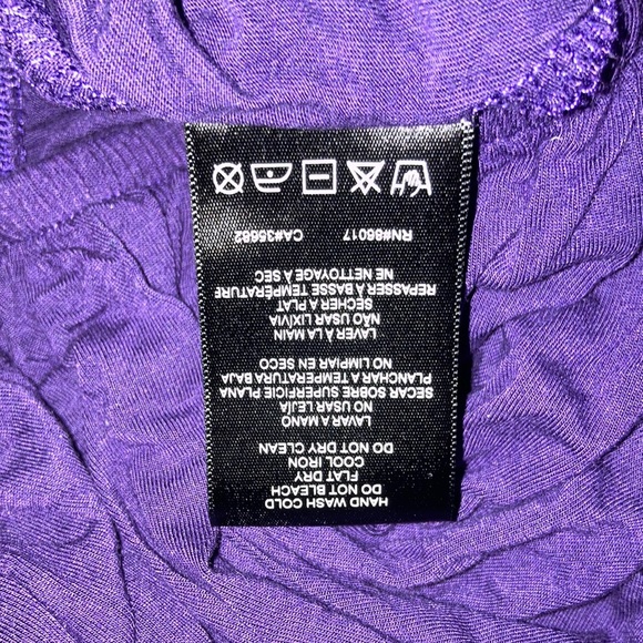 BEBE Purple Braided Fringe Beads Halter Top Shelf Bra Top M - Picture 16 of 16